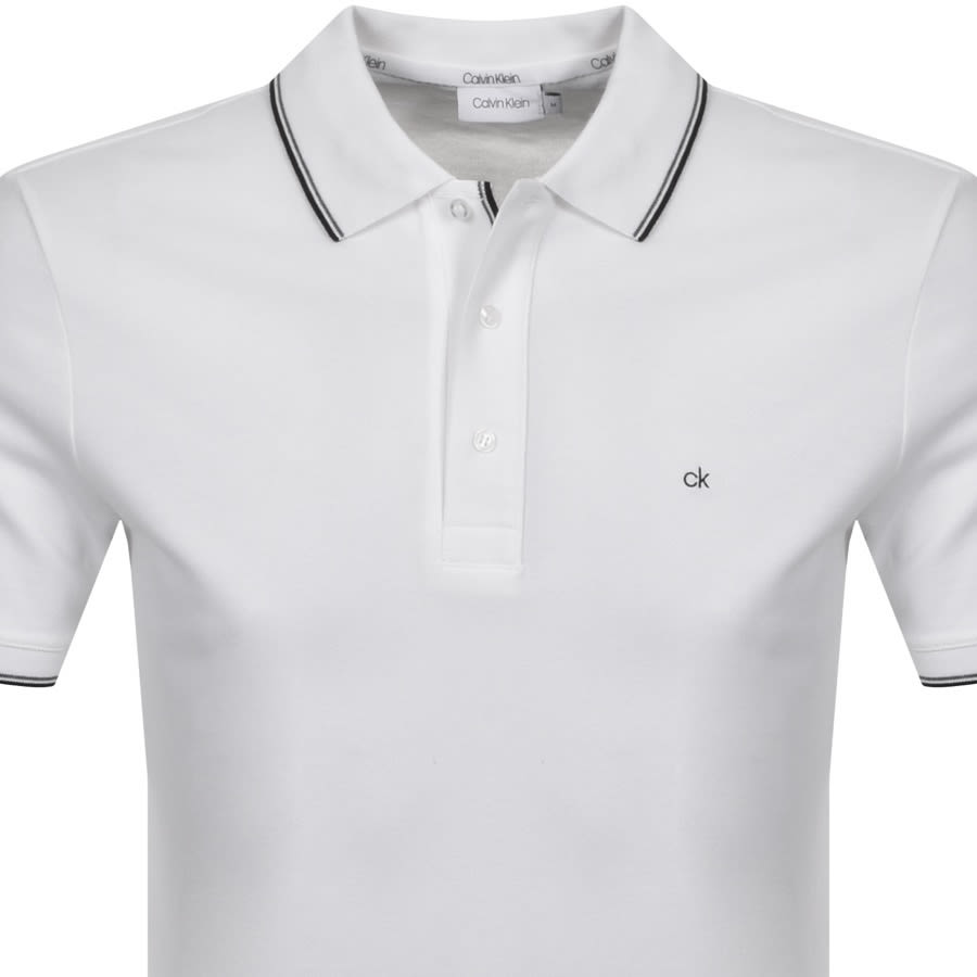 Alternative Image for ProductCalvin Klein Short Sleeved Polo T Shirt White2